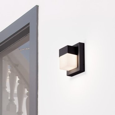 Nova Luce Leto - Außenwandleuchte - 14,5 x 17,5 x 10,2 cm - 10W LED inkl. - IP65 - Sand schwarz