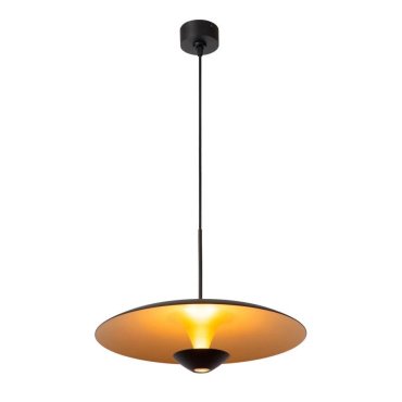 Lucide Kenneth - Pendelleuchte - Ø 40 x 170 cm - 12W dimmbare LED inkl - schwarz und matt gold