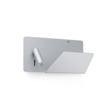 Faro Suau Right - Wandleuchte mit Schalter und USB-Anschluss - 28 x 12 x 15,5 cm - 3W LED inkl. - silber
