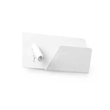 Faro Suau Right - Wandleuchte mit Schalter und USB-Anschluss - 28 x 12 x 15,5 cm - 3W LED inkl. - matt weiß