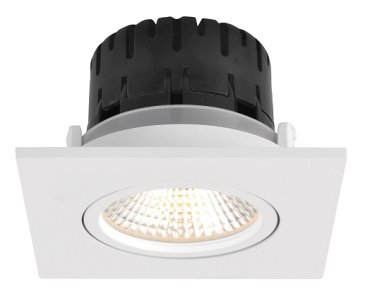 Artdelight Austin - Einbaustrahler - 85 x 85 mm, Ø 68 mm Einbaumaß - inkl. 6W dimmbarer LED - weiß