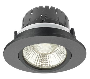Artdelight Austin - Einbaustrahler - Ø 85 mm, Ø 68 mm Einbaugröße - 6W dimmbare LED inkl. - schwarz