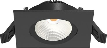Artdelight Dublin - Einbaustrahler - 83 x 83 mm, Ø 68 mm Einbaumaß - inkl. 6W dimmbare LED - schwarz