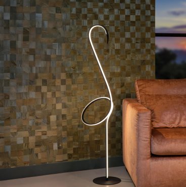Lucide Flamingo - Stehleuchte - 35 x 23,5 x 130 cm - RGB+W - 14W dimmbare LED mit Fernbedienung - schwarz