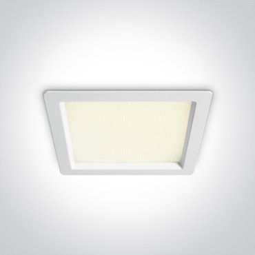 ONE Light UGR19 Office Range - Einbaustrahler - 145 x 145 mm, 130 x 130 mm Einbaumaß - 15W LED inkl - IP44 - weiß