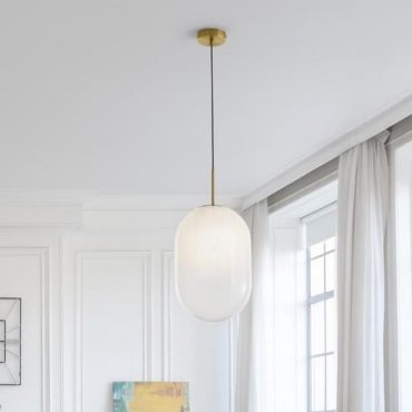 Nova Luce Chrysi - Hängeleuchte - Ø 24 x 120 cm - Messing gold und weiß