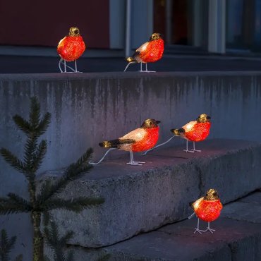 Konstsmide Weihnachtsbeleuchtung - Goldfinken - 400 x 12 x 15 cm - IP44 - mehrfarbig