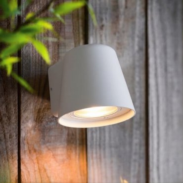 VK Lighting Teichos - Außenwandleuchte - 10 x 11 x 9 cm - IP54 - weiß