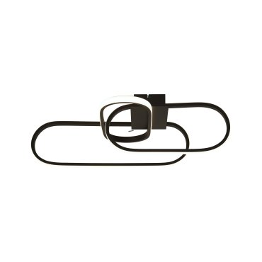 Searchlight Clip - Deckenleuchte - 65 x 18 cm - 37W LED inkl - schwarz und opal