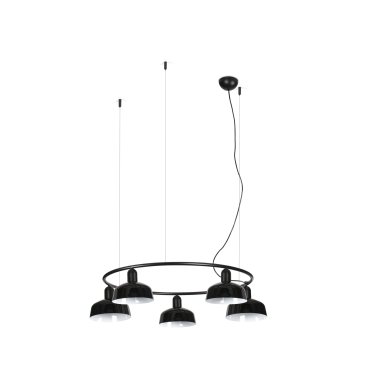Faro Tatawin S - Hängeleuchte - Ø 90 x 100 x 210 cm - schwarz satiniert und schwarz glänzend