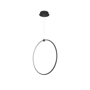 Nova Luce Ring - Pendelleuchte - 68 x 21 x 120 cm - 28W dimmbare LED inkl. - Sand schwarz