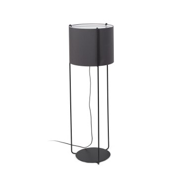 Faro Drum - Stehleuchte - 120 cm - schwarz und grau
