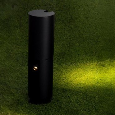 Nova Luce Taglio - Gartenpfosten - Ø 12 x 45 cm - 5W LED inkl. - IP65 - Sand schwarz