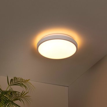 Lucide Dasher - Deckenleuchte - Ø 29,3 x 8,5 cm - 12W LED inkl - IP44 - weiß