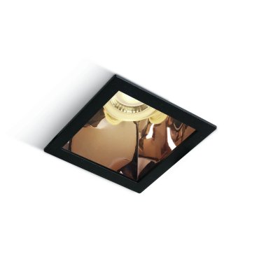 ONE Light Chill Out - Einbaustrahler - 84 x 84 mm, 76 x 76 mm Einbaumaß - Schwarz und Kupfer