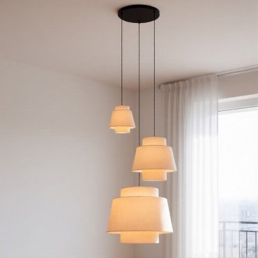 Lucide Tribute 3L - Hängeleuchte - Ø 76 x 350 cm - beige