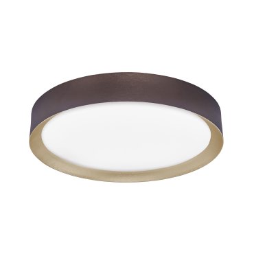 Nova Luce Luton - Deckenleuchte - Ø 55 x 8,5 cm - 47W LED inkl. - kaffeebraun und mattweiß