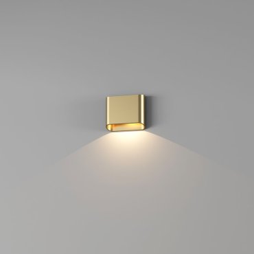 Artdelight Diaz 1L - Wandleuchte - 14,5 x 12 x 3,8 cm - 6W LED inkl. - IP54 - gold gebürstet