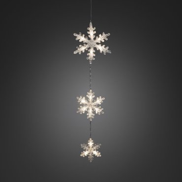 Konstsmide Weihnachtsbeleuchtung - Lichtvorhang - 21 x 60 cm - weiß