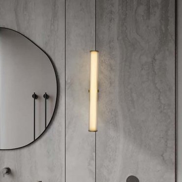 Nova Luce Hedula - wandleuchte - 63 x 12 x 8,2 cm - 23W LED inkl. - IP44 - Sand Gold