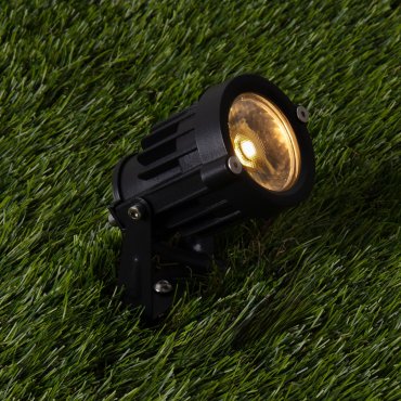 Nova Luce Quick – Bodenspot auf Spike - Ø 6,5 x 11 cm - 7W LED inkl. - IP65 - Sand schwarz