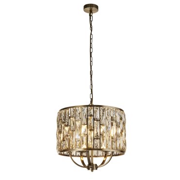 Searchlight Bijou - Hängeleuchte - Ø 44 x 150 cm - Messing antik und champagner