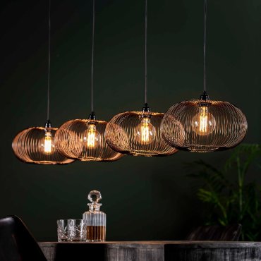 Vico Disk Wire - Pendelleuchte - 170 x 35 x 150 cm - Schwarz Nickel