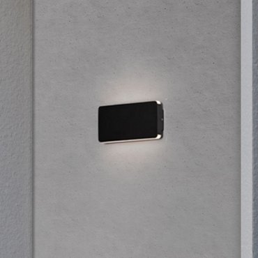 Nova Luce Artu - Außenwandleuchte - 17,5 x 9,5 x 3 cm - 10W LED inkl. - IP65 - Sand schwarz