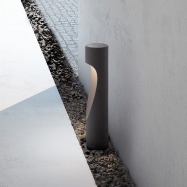 Nova Luce Nodino - Gartenpfosten - Ø 18 x 50 cm - 6W LED inkl. - IP65 - grau
