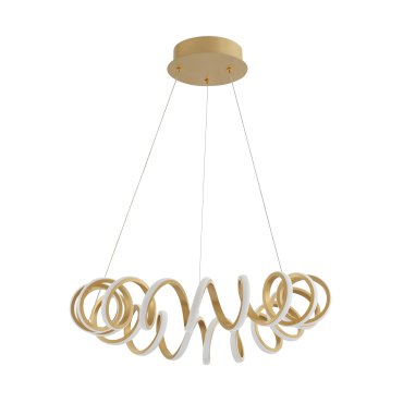 Nova Luce Zinia - Hängeleuchte - Ø 60 x 150 cm - 45W LED inkl. - Sandgold