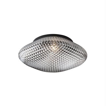 Nova Luce Sens - Deckenleuchte für Badezimmer - Ø 25 x 11 cm - IP44 - grau und schwarz
