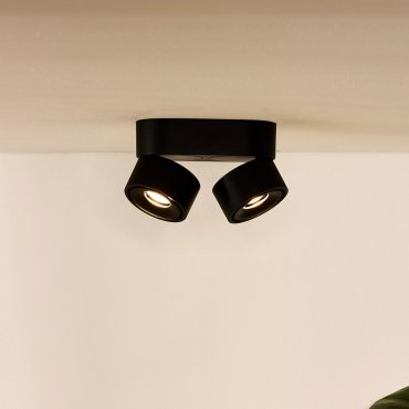Lucide Yumiko - Aufbaustrahler 2L - 16,1 x 7,8 x 8,2 cm - 2 x 8W dimmbare LED inkl - schwarz