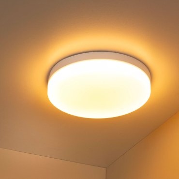 Lucide Biskit - Deckenleuchte mit Bewegungssensor - Ø 40 x 7,5 cm - 36W LED inkl. - IP44 - weiß
