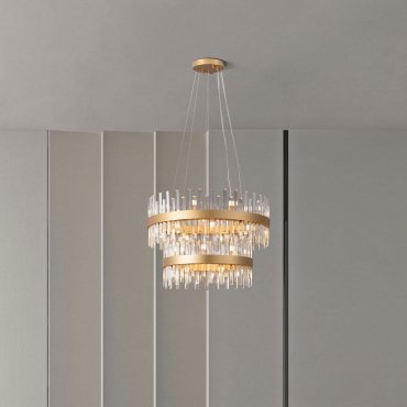 Nova Luce Crown - Hängelampe - Ø 75 x 180 cm - Gold satiniert