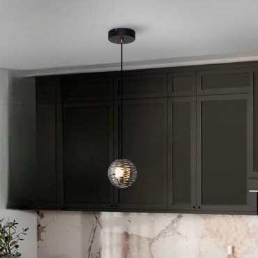 Nova Luce Las - Hängelampe - Ø 15 x 145 cm - 13W LED inkl. - sand schwarz, gold und rauchgrau