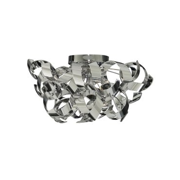 Searchlight Curls - Deckenleuchte - Ø 45 x 27 cm - Chrom