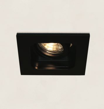 Artdelight Moggio - Einbaustrahler - 100 x 100 mm, Ø 89 mm Einbaumaß - schwarz