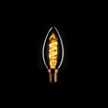ETH Candle Spiral LED Filament - E14 - 3 Stufen dimmbar - 5W - 2200K - transparent