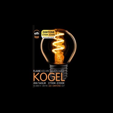 ETH LED Spiral Bullet - E27 - dimtone - 4W - 2700K bis 2200K - gold