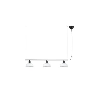Faro Tatawin S - Pendelleuchte - 100 x 18,4 x 210 cm - schwarz satiniert und weiß glänzend