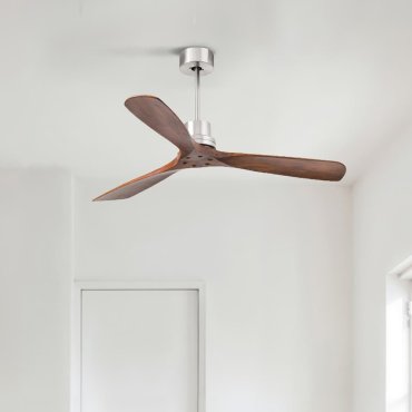 Faro Lantau L - Deckenventilator - Ø 132 cm - Nickel matt und walnuss