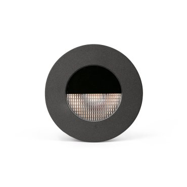 Faro Grund Wallwash - runder Bodenstrahler für außen - Ø 80 mm, Ø 60 mm versenkt - inkl. 7W LED - IP67 - schwarz - warmweiße Lichtfarbe (3000K)