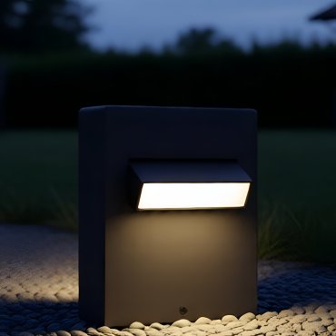 Nova Luce Zelda - Gartenleuchte - 12 x 15 x 7,2 cm - 6W LED inkl. - IP65 - Sand schwarz