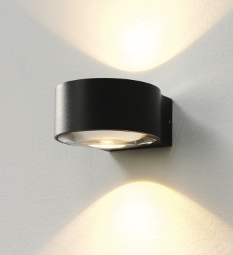 Artdelight Hudson - Wandleuchte - 10,5 x 11,8 x 6,5 cm - 2 x 4W dimmbare LED inkl. - IP54 - schwarz