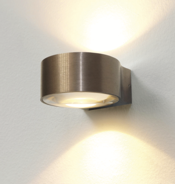 Artdelight Hudson - Wandleuchte - 10,5 x 11,8 x 6,5 cm - 2 x 4W dimmbare LED inkl. - IP54 - gebürstete Bronze