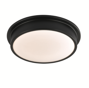 Artdelight Runner - Deckenleuchte für Badezimmer - Ø 28 cm - 12W LED inkl. - IP44 - schwarz