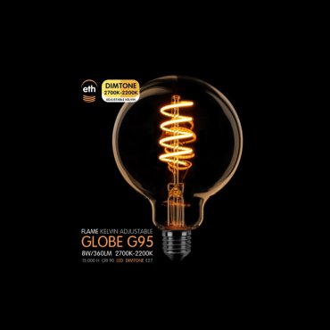 ETH LED-Spiralkugel - Ø 9,5 cm - E27 - Dimtone - 8W - 2700K bis 2200K - gold