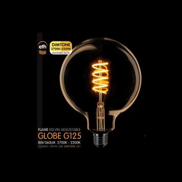 ETH LED-Spiralkugel - Ø 12,5 cm - E27 - Dimtone - 6W - 2700K bis 2200K - gold