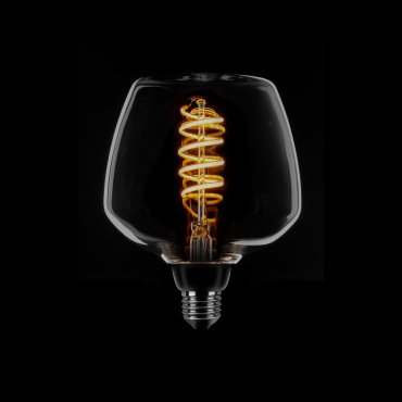 ETH LED Spiral Deco - E27 - dimtone - 8W - 2700K bis 2200K - geräuchert