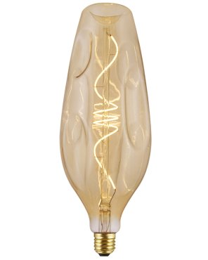 Daylight Italia Bumped Bottle LED-Lampe - Ø 11 x 30,7 cm - E27 - 5W dimmbar - 1800K - amber